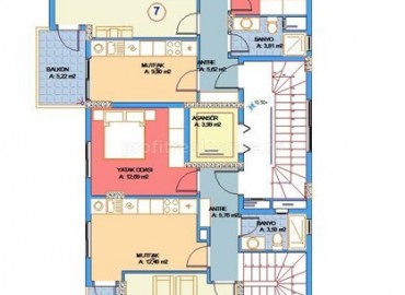 Недорогие квартиры в строящемся доме, Авсаллар, Аланья, 55-77 м2 ID-4478 фото-8